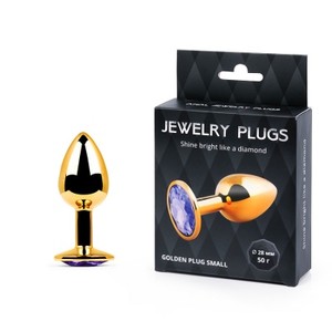 GOLDEN PLUG SMALL (втулка анальная) цвет кристалла голубой, L 72 мм, D 28 мм, вес 50г, арт. GS-05