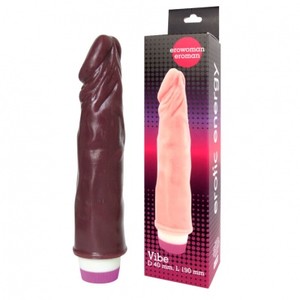 Фаллоимитатор с вибрацией REALISTIC COCK VIBE, L 190 мм D 40 мм цвет коричневый арт. EE-10048 brown
