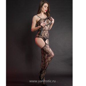 Боди-комбинезон с имитацией топа и чулок Cindy Love OS, арт.7601