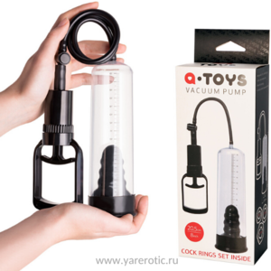 Помпа для пениса TOYFA A-Toys, PVC, Чёрный, 20,5 см
