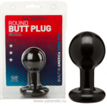 Анальная пробка Doc Johnson Round Butt Plug small, черная