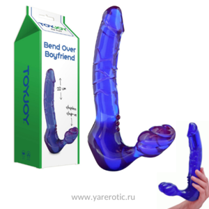Безремневой Страпон с Уникальной Системой Крепления Bend Over Boyfrend Purple