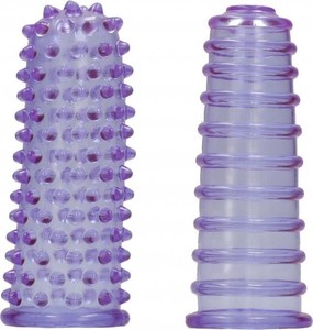 LUSTFINGERS SOFT + BUMPY PURPLE Насадки на пальцы и на мини вибратор