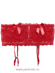 Пояс для чулок "Asmann Belt Red" красный