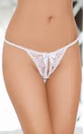 SLC Стринги кружевные открытые белые-S/L , 230620