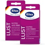ПРЕЗЕРВАТИВЫ RITEX LUST № 8 (РИФЛЕНЫЕ С ПУПЫРЫШКАМИ), 8 штук