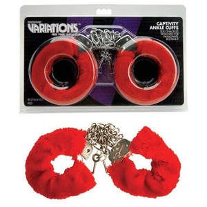 Меховые красные кандалы VARIATIONS 1092246CDTS