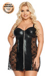 ПЛАТЬЕ WETLOOK SOFTLINE COLLECTION MARION, ЧЁРНЫЙ, XXXL