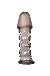 НАСАДКА TOYFA XLOVER, ДЛЯ УВЕЛИЧЕНИЯ РАЗМЕРА,TPE, ЧЕРНАЯ ПРОЗРАЧНАЯ, 11,5 СМ