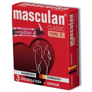 ПРЕЗЕРВАТИВЫ "MASCULAN 1 CLASSIC" (НЕЖНЫЕ) 3 штуки