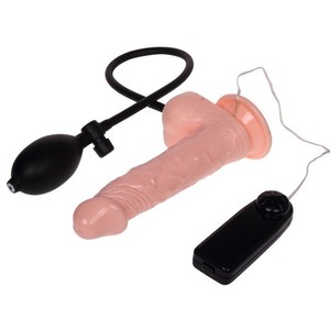 Вибратор расширяющийся Inflatable Realistic Cock, телесный, BW-008067AQ