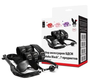 Набор аксессуаров БДСМ "Paluba Black", 7 предметов черный