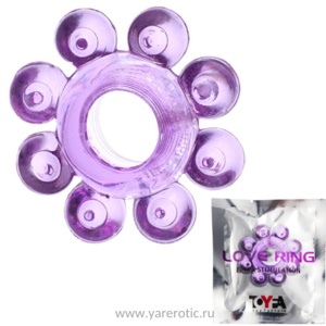 Эрекционное кольцо на пенис TOYFA, TPE, фиолетовый