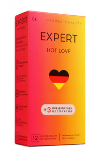 ПРЕЗЕРВАТИВЫ EXPERT HOT LOVE № 12+3 (С РАЗОГРЕВАЮЩИМ ЭФФЕКТОМ), 12+3 штуки