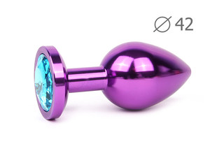 VIOLET PLUG LARGE (втулка анальная), L 93 мм D 42 мм, вес 170г, цвет кристалла голубой, арт. VL-05