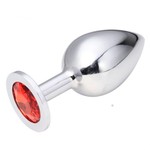 SILVER PLUG MEDIUM (втулка анальная), L 82 мм, D 34 мм, вес 90г, цвет кристалла