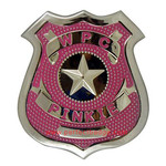 Значок Police Badge pink (7x5 см)