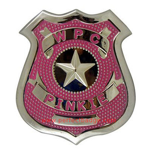Значок Police Badge pink (7x5 см)