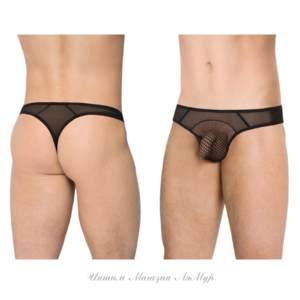 Трусы мужские со вставками из сетки SoftLine Collection, чёрный, XL
