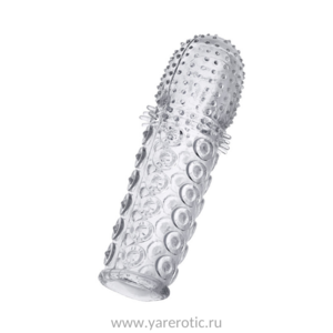 Насадка рельефная TOYFA, TPE , прозрачный, 13,5 см
