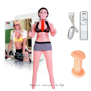 Кукла надувная Ms Melanie, реалистичная.голова, шатенка, TOYFA Dolls-X, с двумя отверстиями, вставка