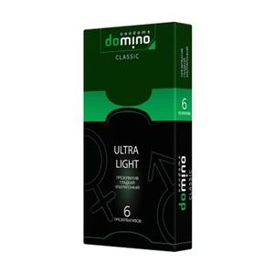 ПРЕЗЕРВАТИВЫ DOMINO CLASSIC ULTRA LIGHT 6 штук