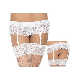 Roxana 66490206 S/M Пояс для чулок и стринги кружевные белые