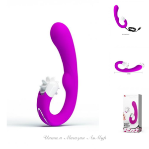 Вибратор с клиторальным стимулятором Pretty Love Magic Tongue , BI-040059